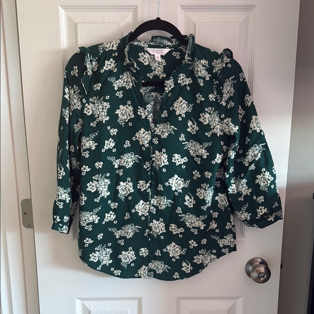 Floral Green Women's Top